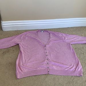 Old Navy XXL Pink Lavender Cardigan 2/3 sleeve